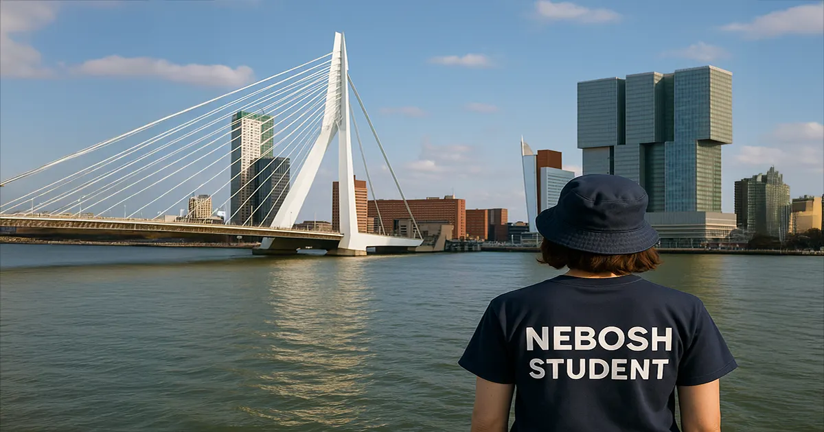 NEBOSH safety training Rotterdam Erasmus Bridge - Featured image for NEBOSH in Rotterdam guide