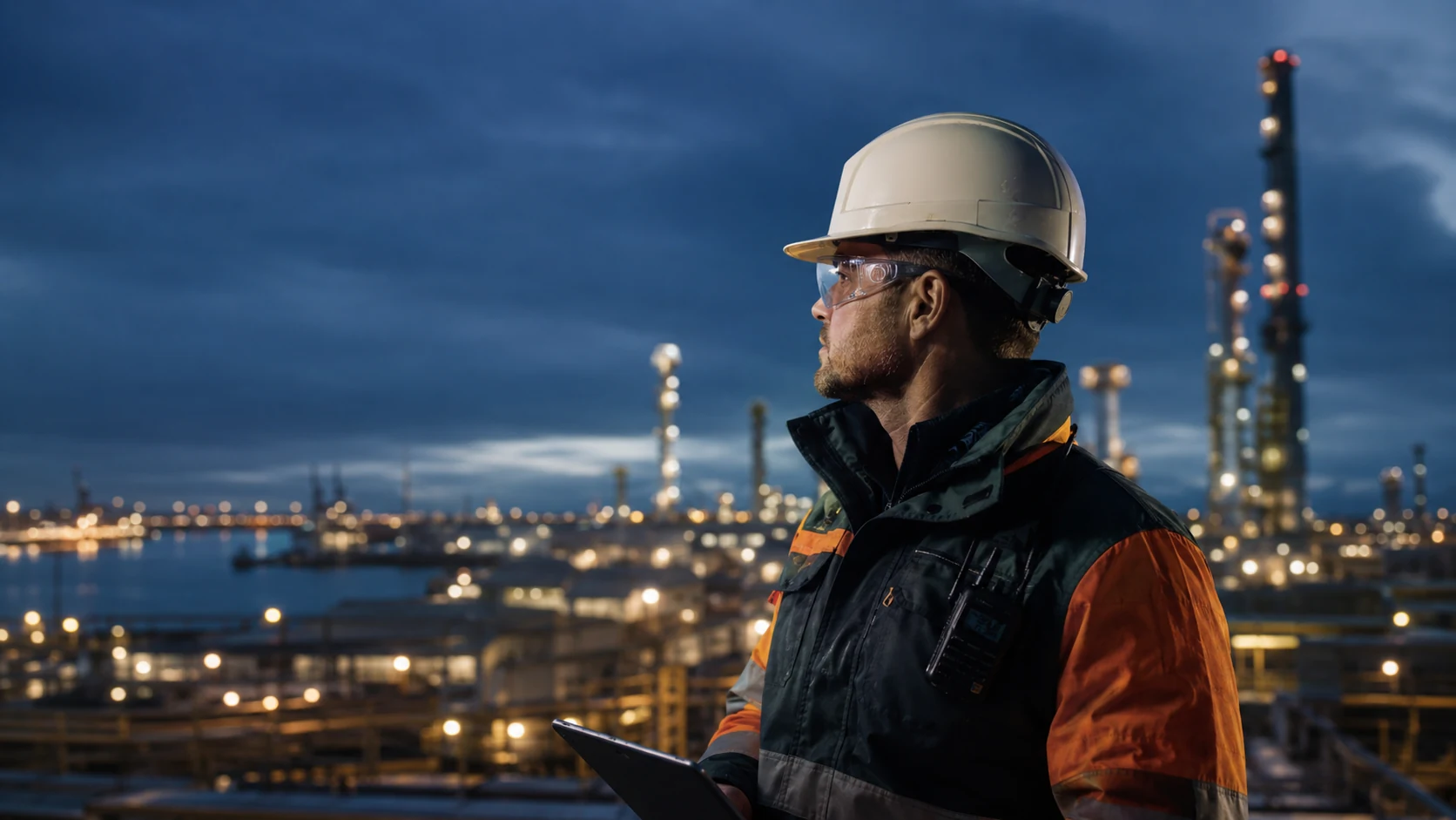 Safety professional in an industrial setting in Rotterdam — context for VCA training in English